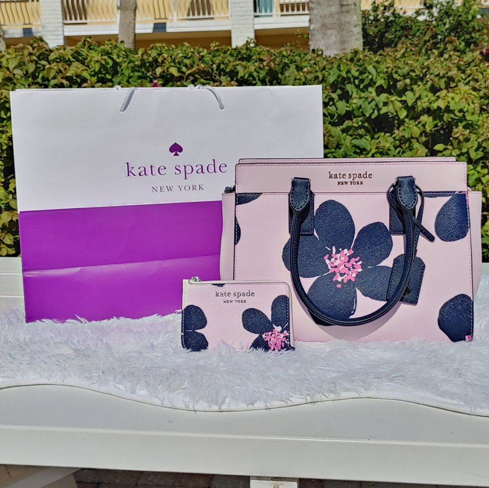 Kate Spade Cameron Grand Flora Satchel Bag Combo - Picture 2 of 12